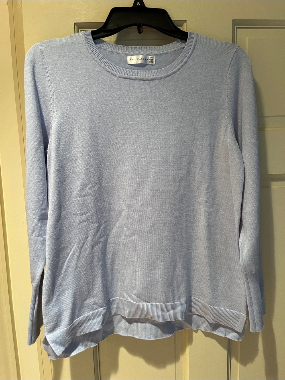 Women’s Pastel Blue Crewneck Sweater — Classic, size S, excellent condition!